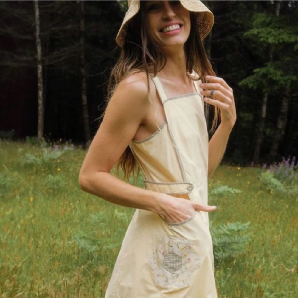 New Christy Dawn Maia Patchwork dress in Chamomile